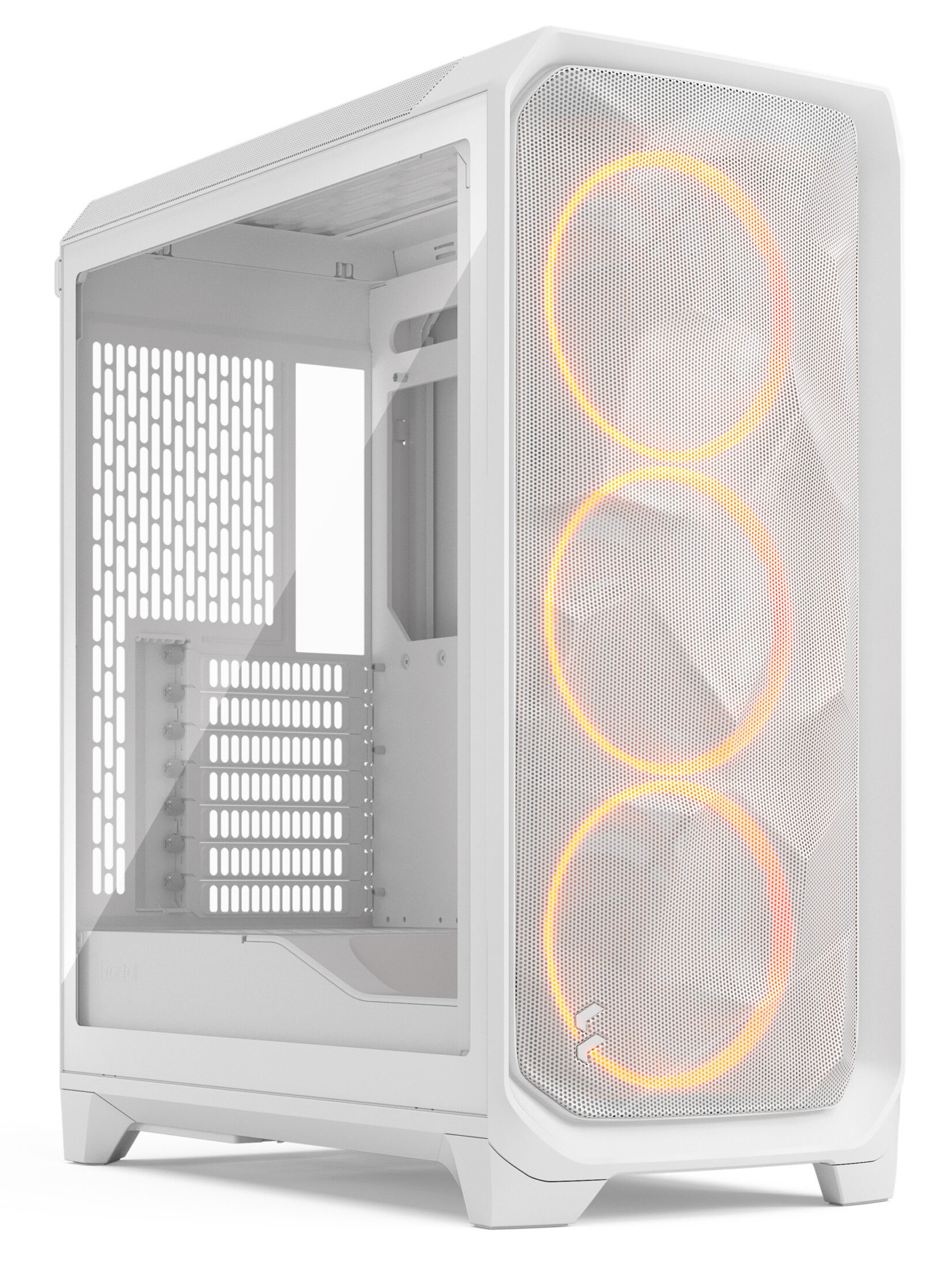 Case Fractal Design Meshify 3 RGB TG Clear Midi-Tower E-ATX Bianco - Immagine 1