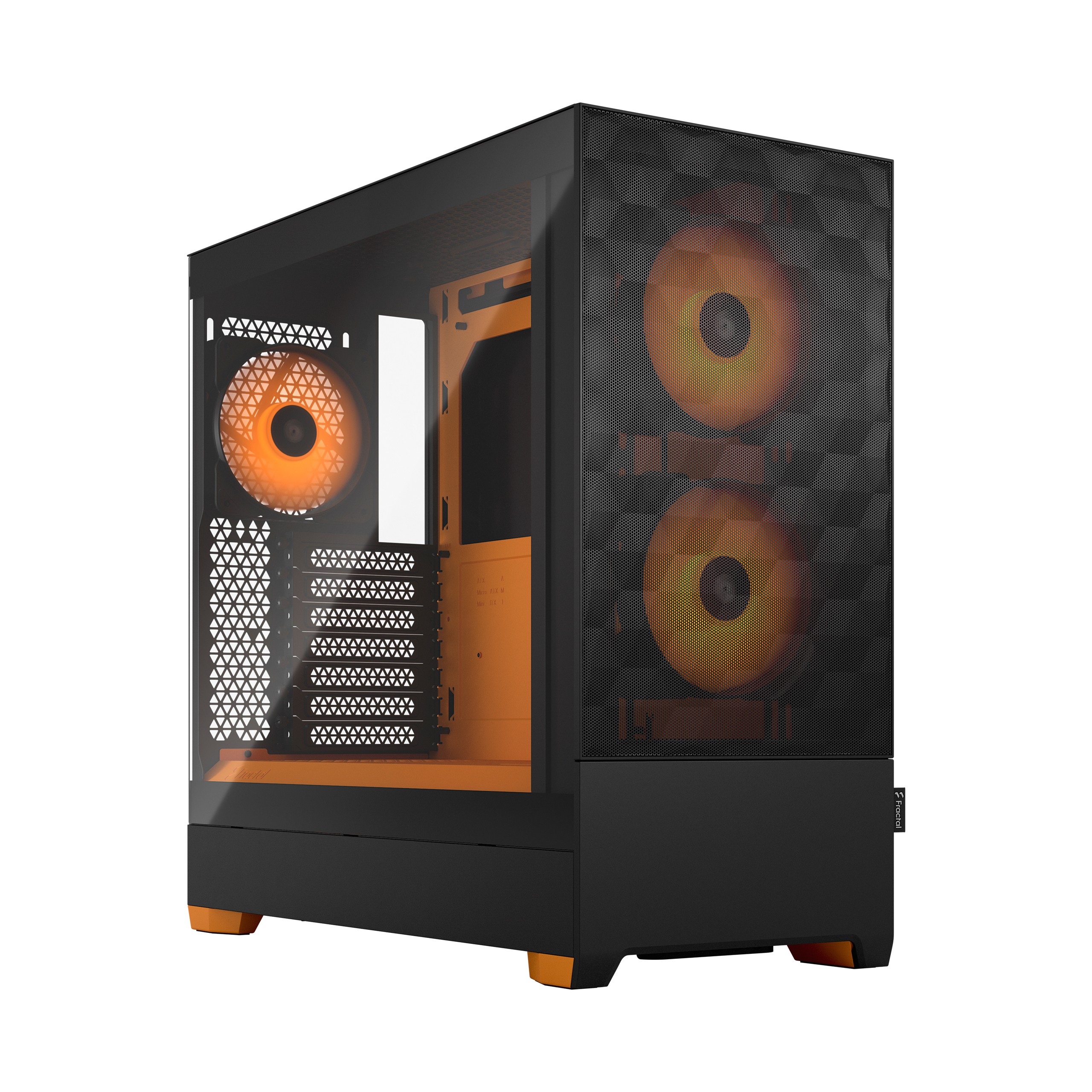 Case Fractal Design Pop Air RGB Orange Core TG Clear Tint Midi Tower Nero Arancione - Immagine 1