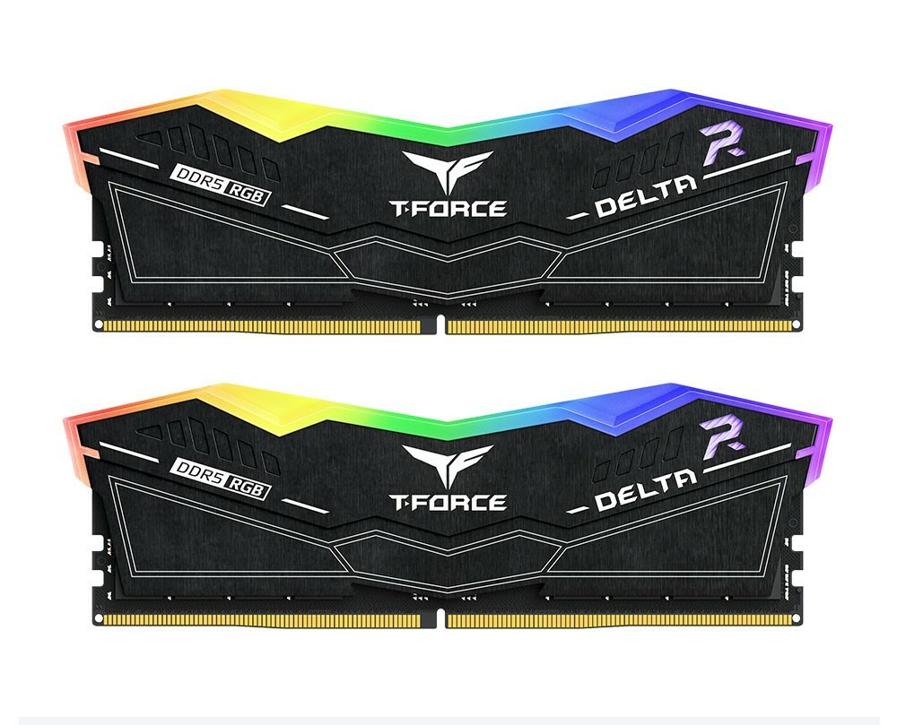 Ram Team Group Delta DDR5 6400Mhz (2x16) 32GB RGB Nero XMP EXPO CL32 - Immagine 1