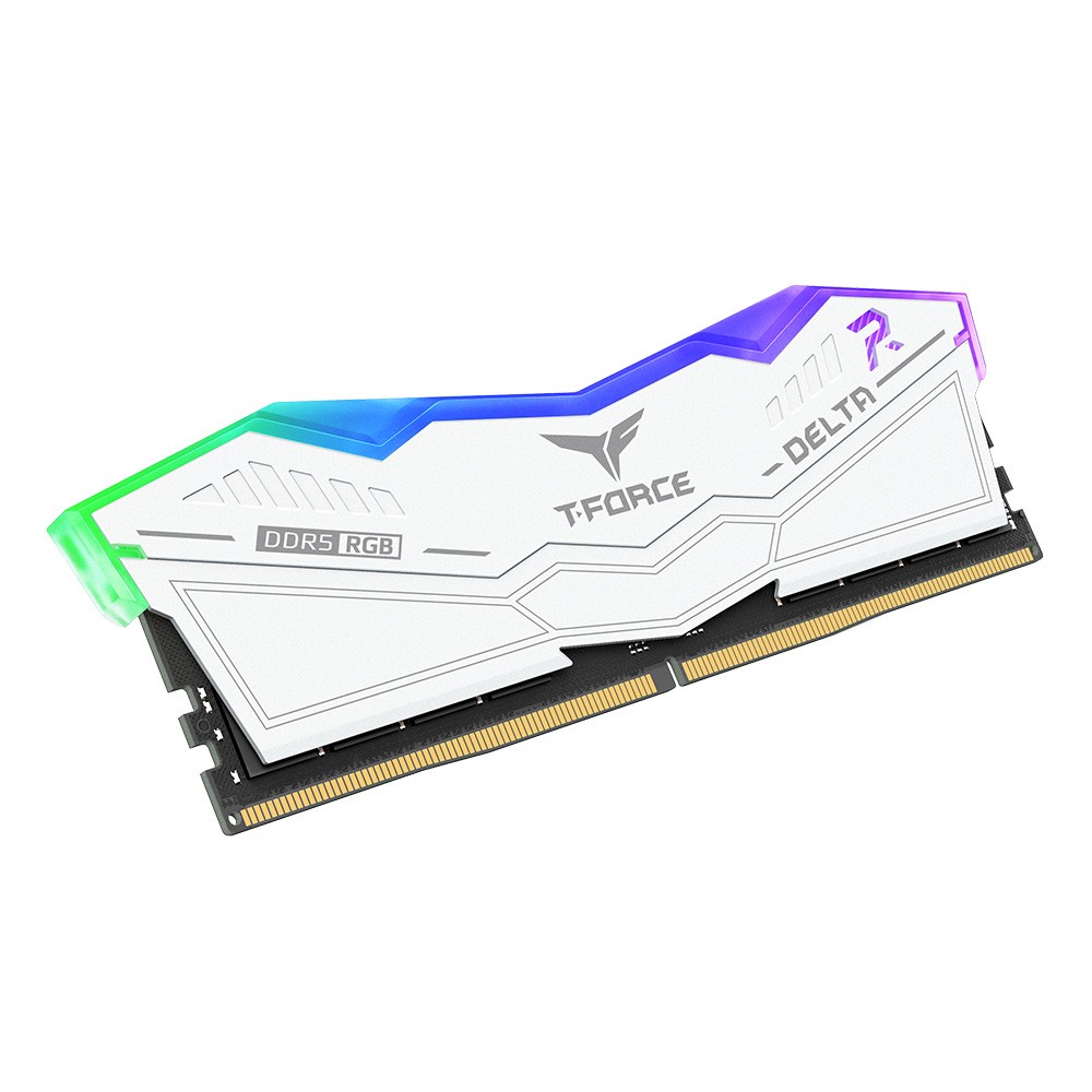 Ram TeamGroup T-Force DELTA DDR5 6000Mhz 32GB (2x16GB) RGB CL30 Bianco - Immagine 1