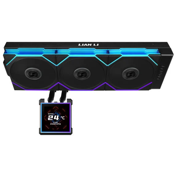 Dissipatore a Liquido Lian Li HydroShift II LCD-S 360TL RGB LCD 360mm Nero - Immagine 1