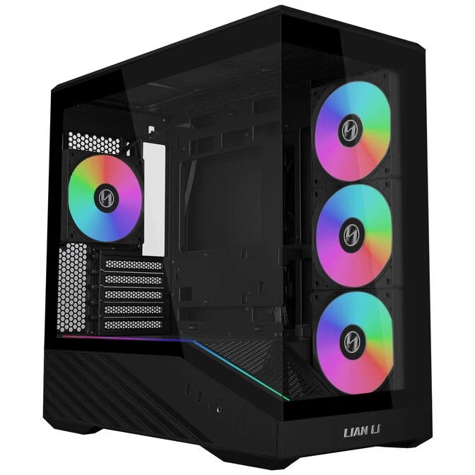 Case Lian Li VECTOR V100 MINI Micro-ATX Vetro Temperato Nero - Immagine 1