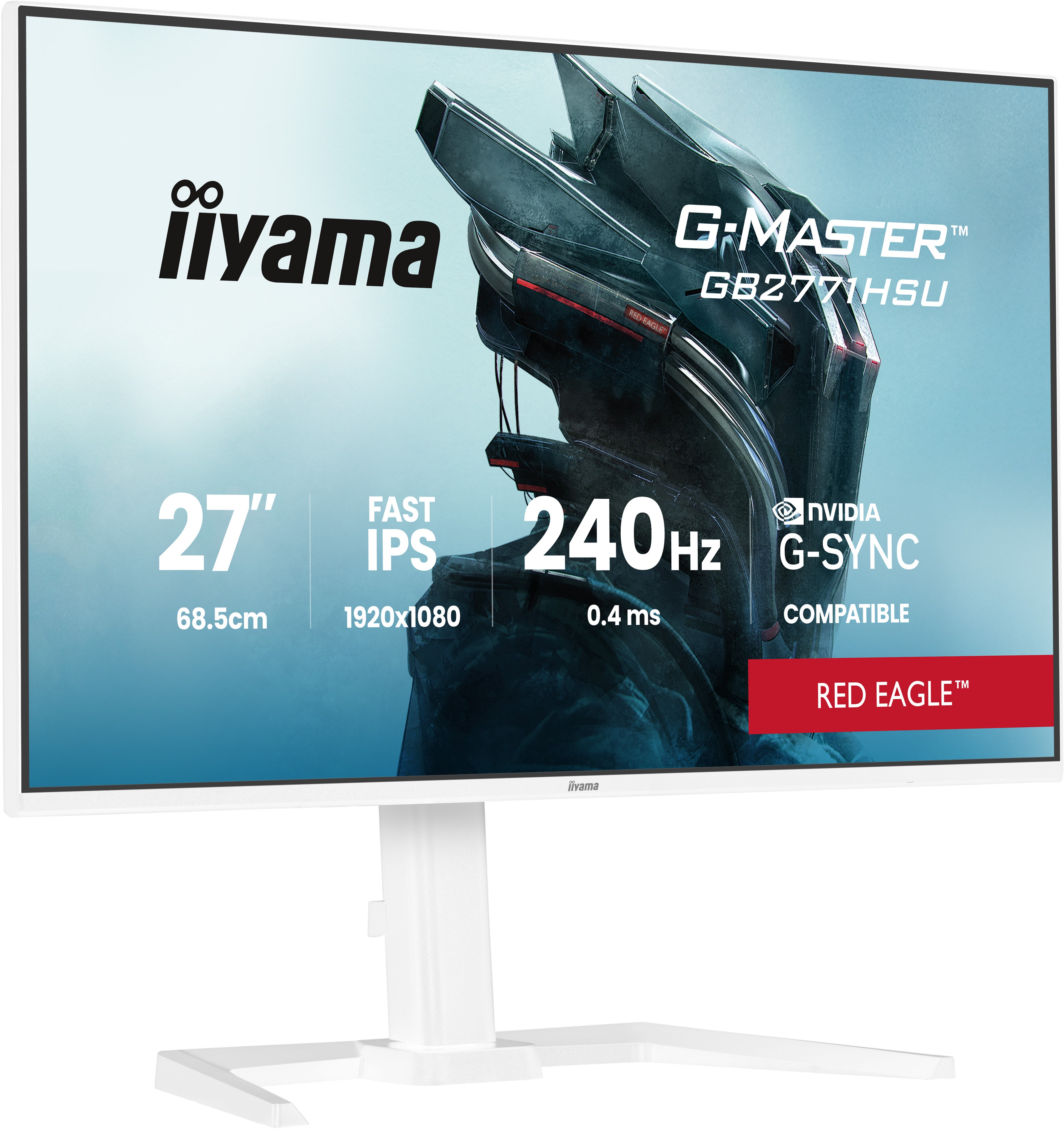 Monitor iiyama G-MASTER GB2771HSU-W1 27 1920 x 1080 Pixel Bianco - Immagine 1