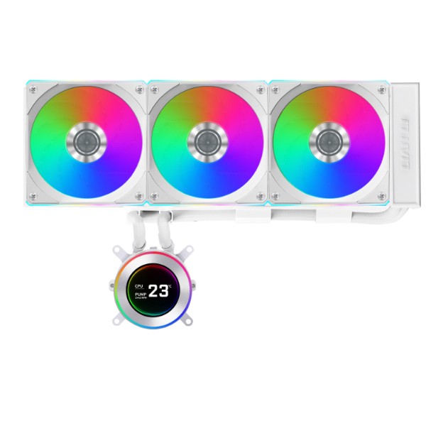 Dissipatore A Liquido Lian Li HYDROSHIFT II LCD-C 360CL 360mm ARGB Bianco - Immagine 1