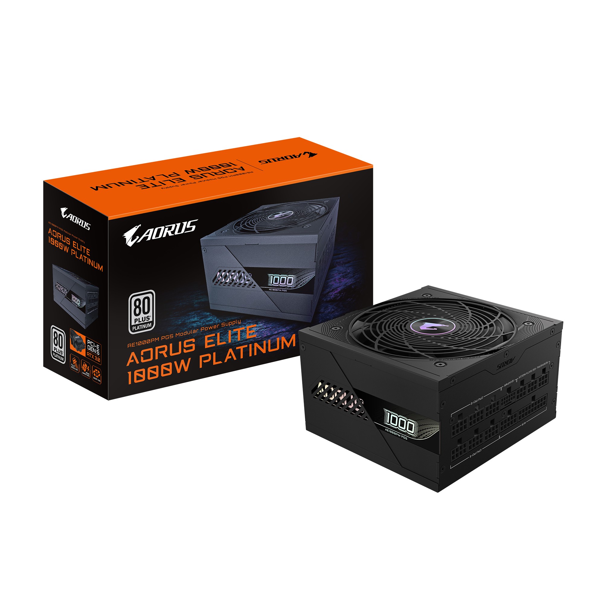 Alimentatore GIGABYTE AORUS ELITE P1000W PLUS Platinum Nero - Immagine 1