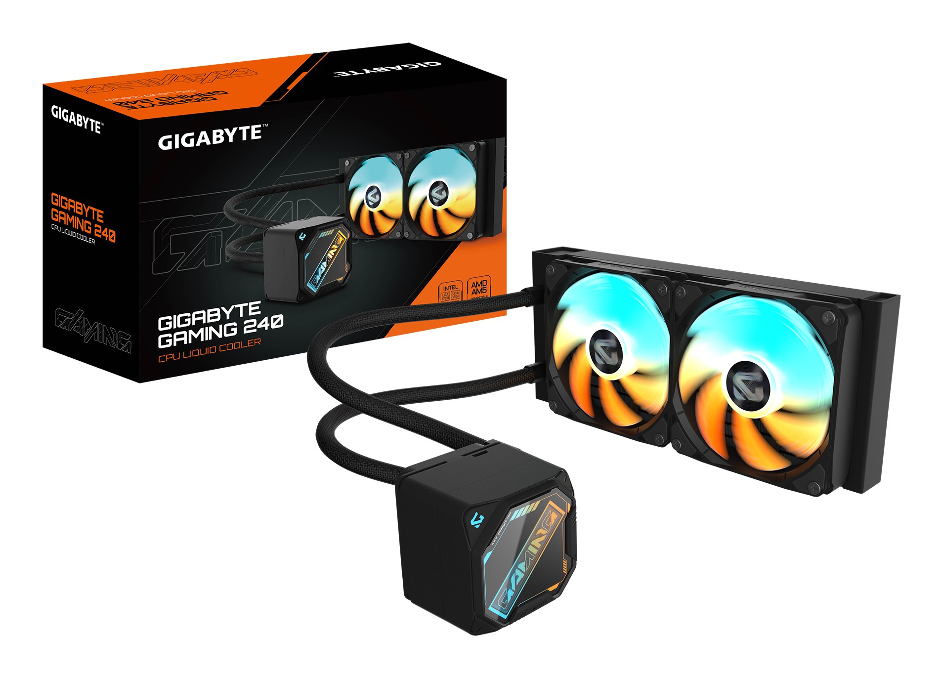 Dissipatore A Liquido GIGABYTE GAMING 240 Ventole ARGB DAISY-CHAIN 240 mm Nero - Immagine 1