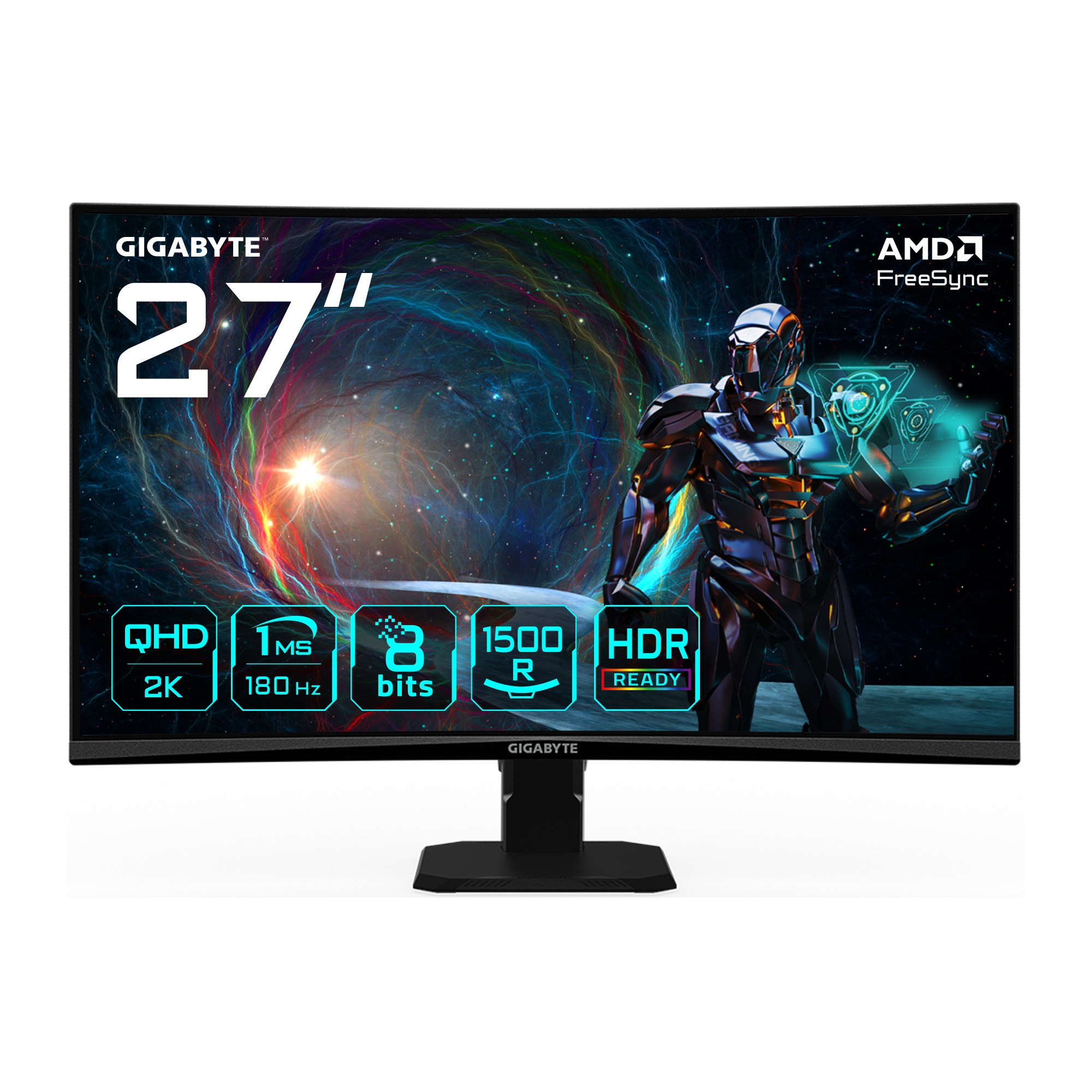Monitor Da Gaming GIGABYTE GS27QCA Curvo QHD 27 180Hz VA Adaptive-Sync Nero - Immagine 1