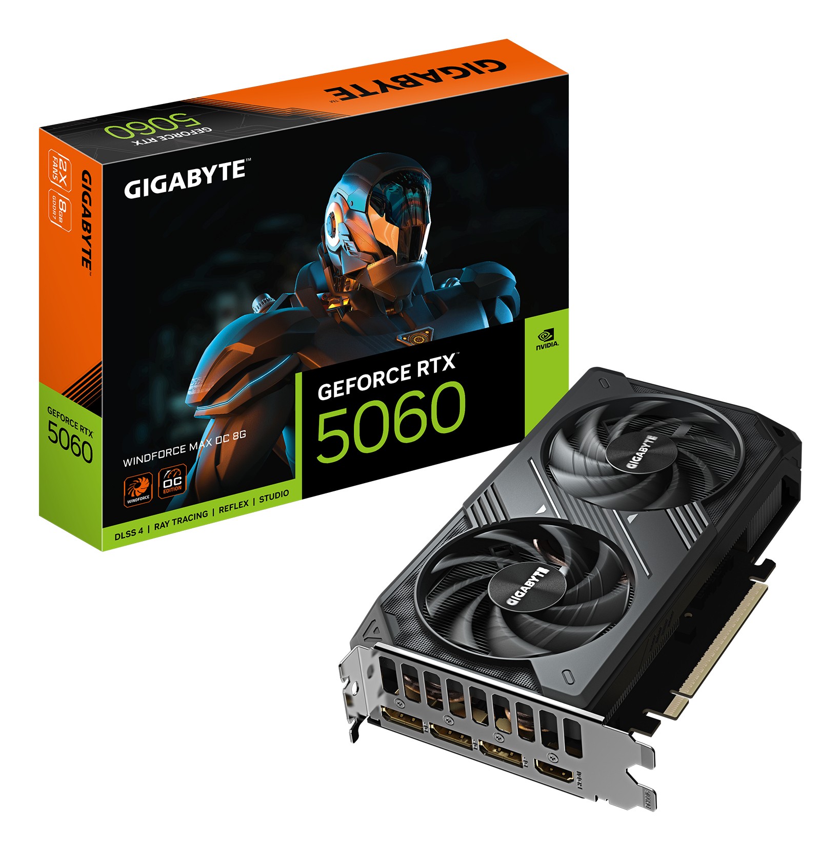 Scheda video Gigabyte GeForce RTX 5060 8GB Windforce Max OC - SPEDIZIONE IMMEDIATA - Immagine 1