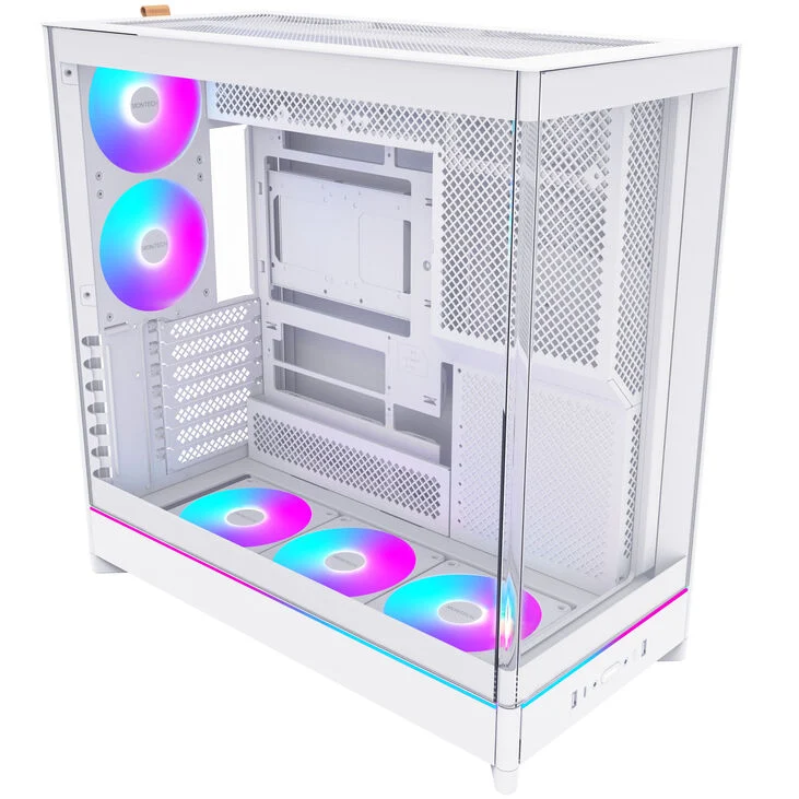Case Montech HS02 PRO Midi Tower ATX Vetro Temperato ARGB Bianco - Immagine 1