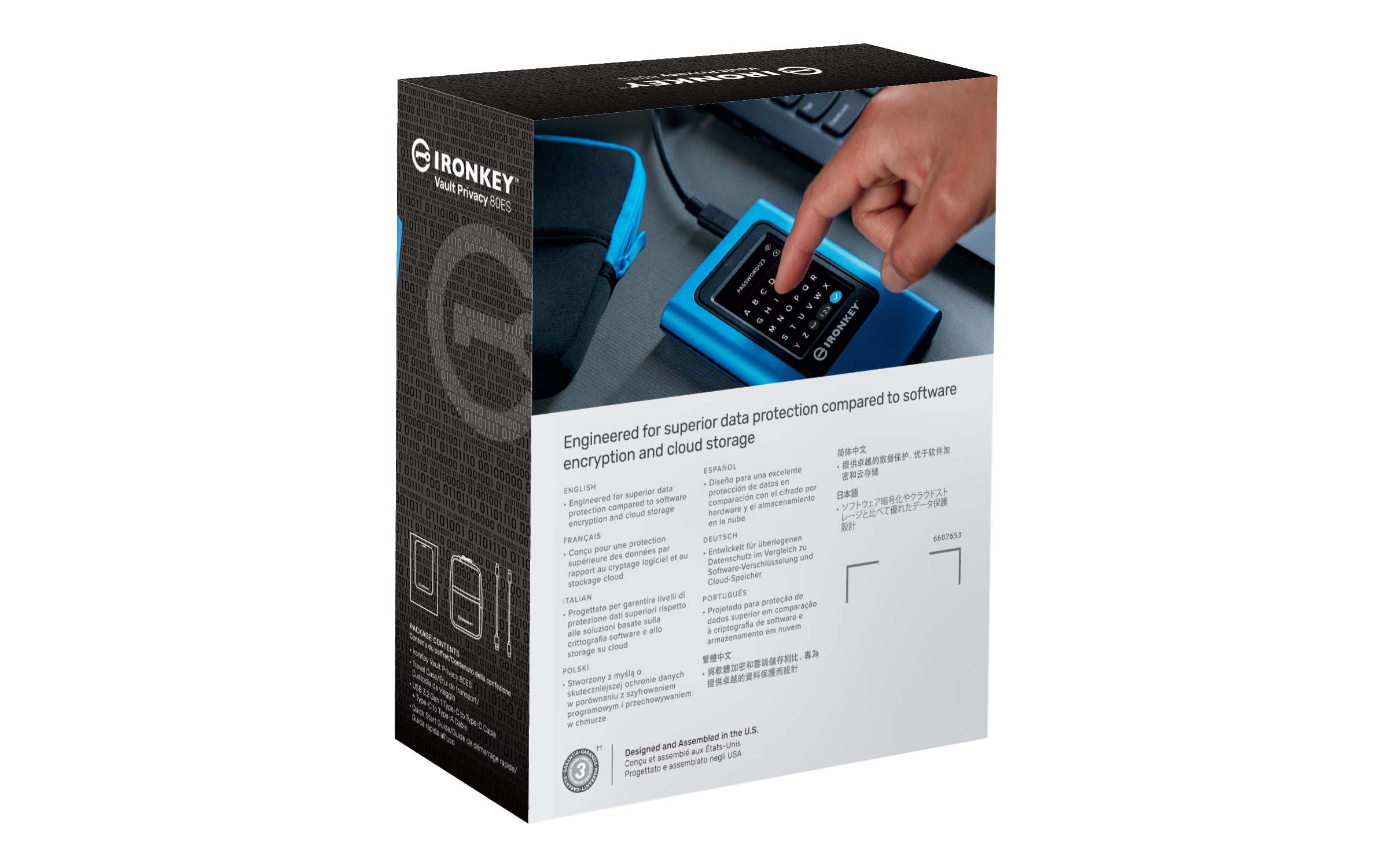 SSD INTERNO KINGSTON IronKey Vault Privacy 80 7.68 TB USB-C 3.2 Gen 1 5 Gbit/s - Immagine 1