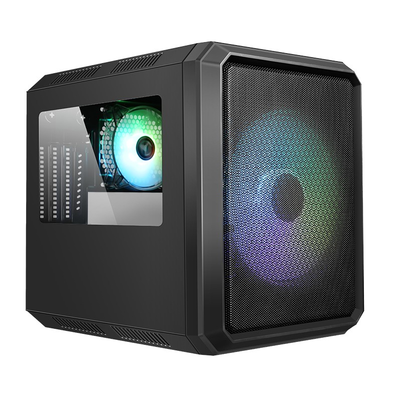 Case Itek QBO 8 EVO Micro ATX ARGB Nero - Immagine 1