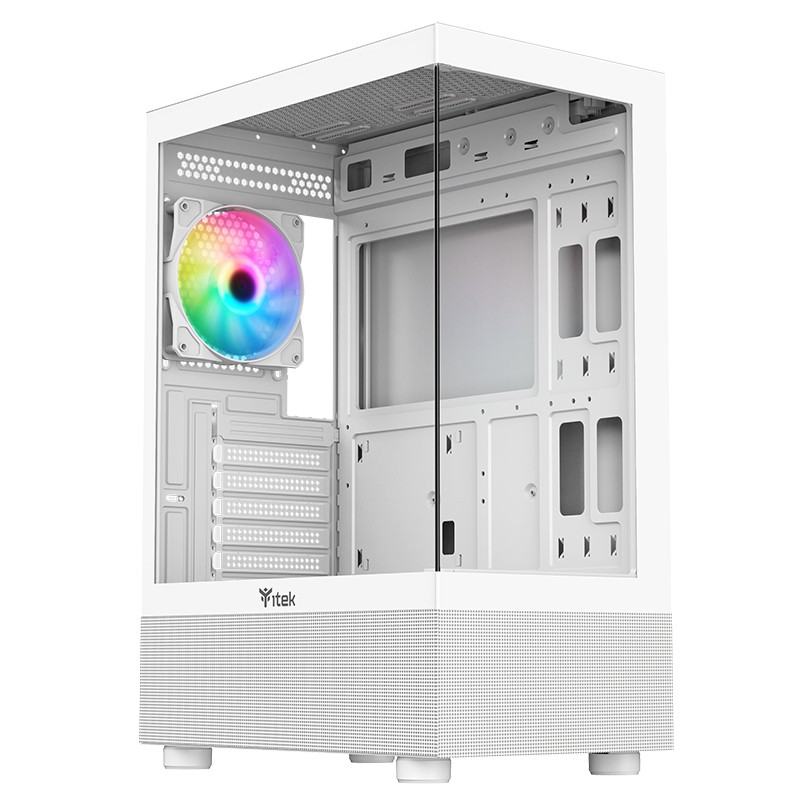 Case Itek SHOWBUI 33W Gaming Mini Tower ARGB White Edition - Immagine 1