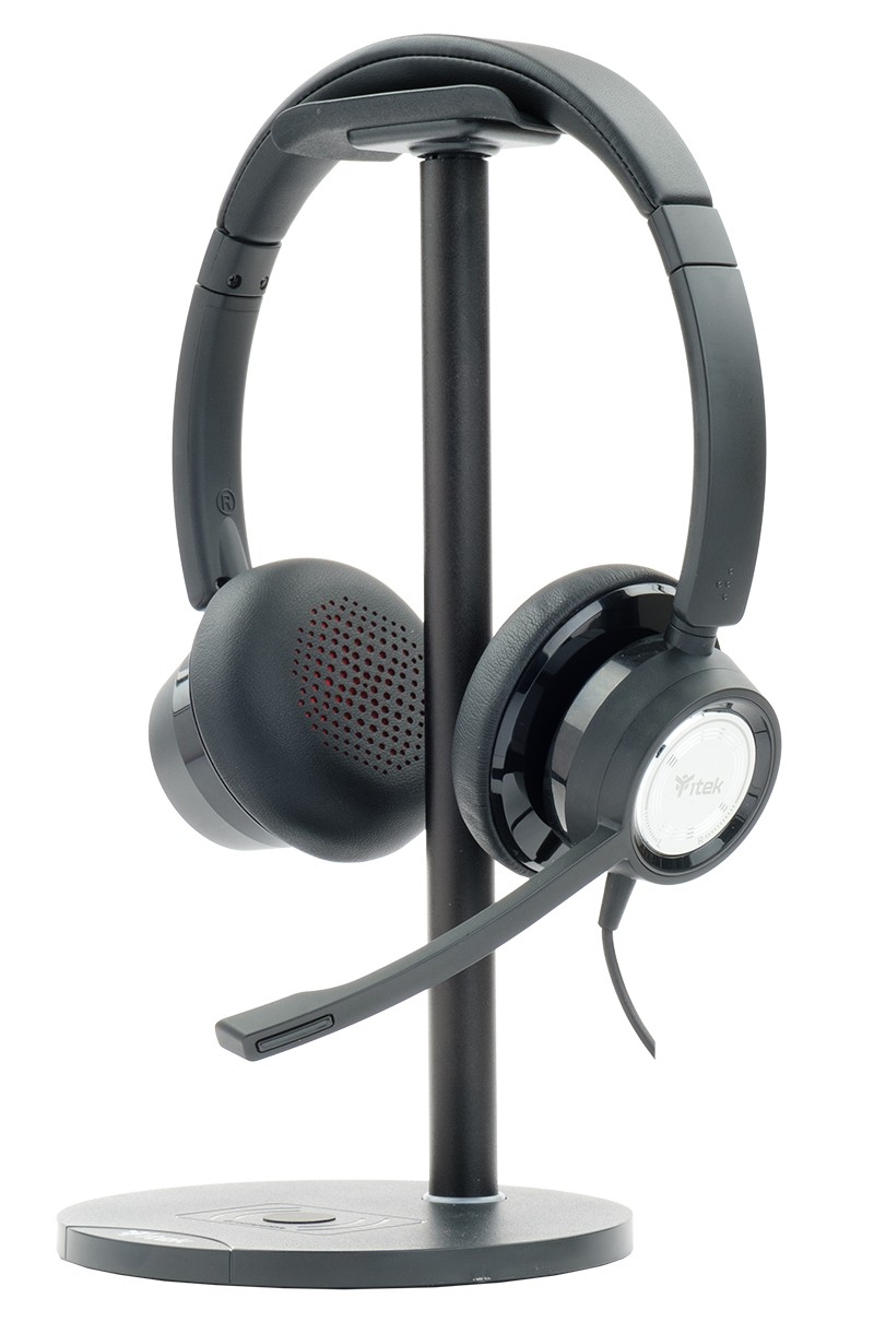Headset itek H362 Cablato A Padiglione Ufficio Nero - Immagine 1