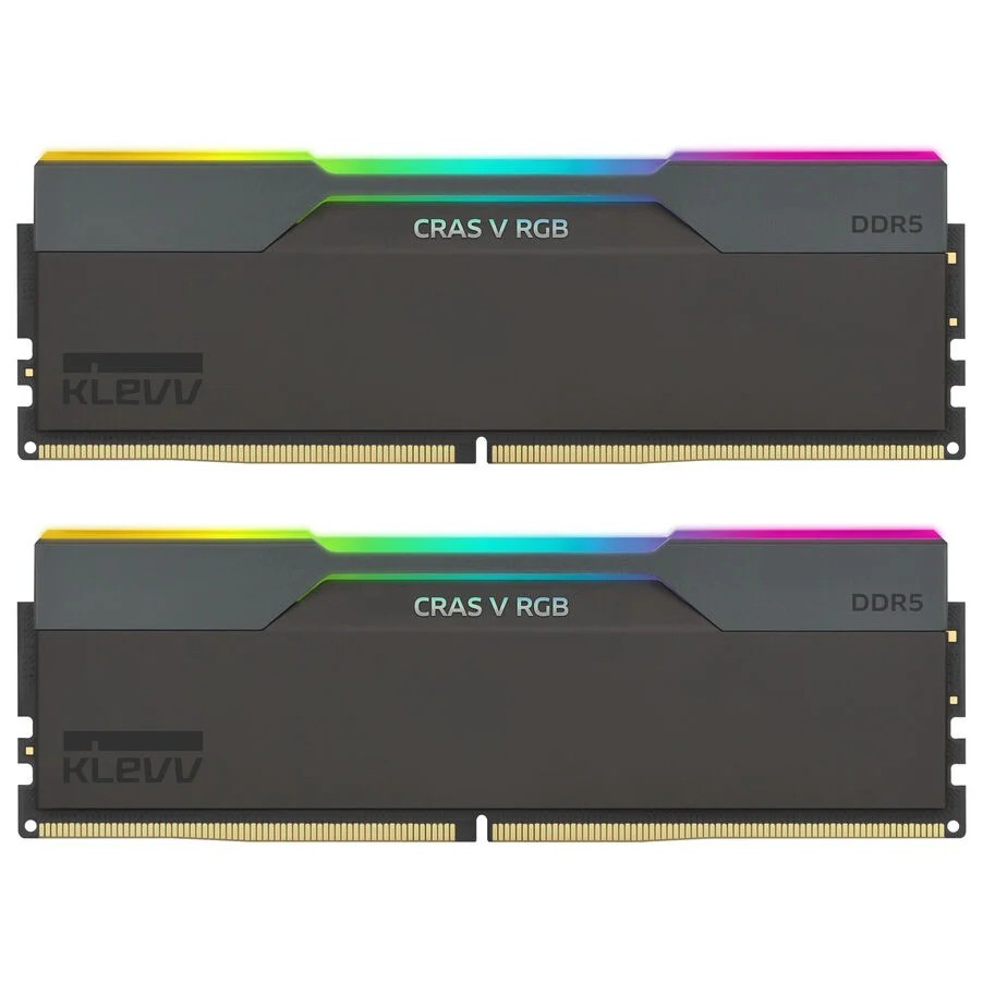 Ram KLEVV CRAS V DDR5 32Gb (2x16) 6400Mhz RGB CL32 XMP/EXPO Nero
