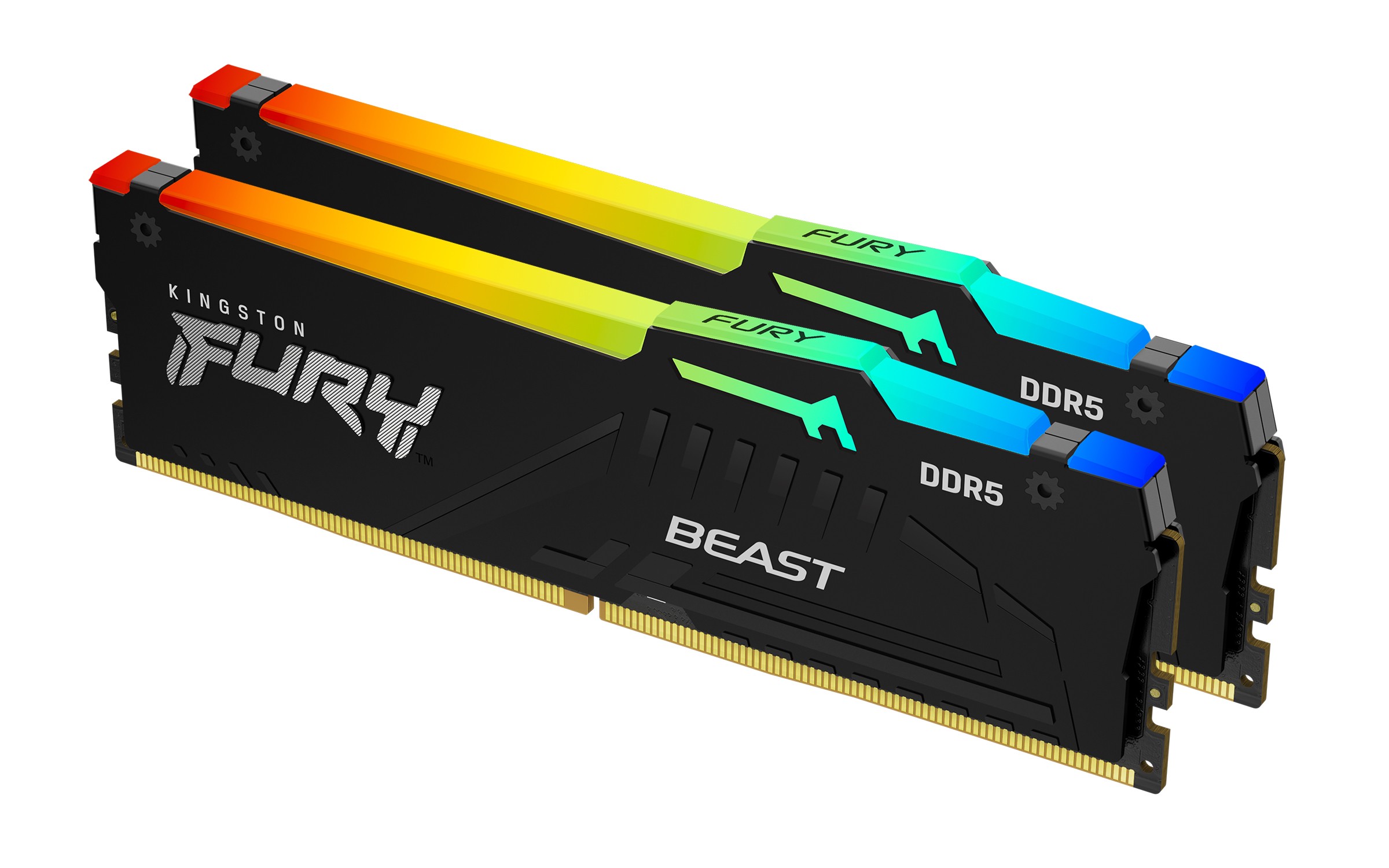 Ram Kingston Fury Beast DDR5 6400Mhz (2x32) 64GB rgb nero xmp expo CL32 - Immagine 1