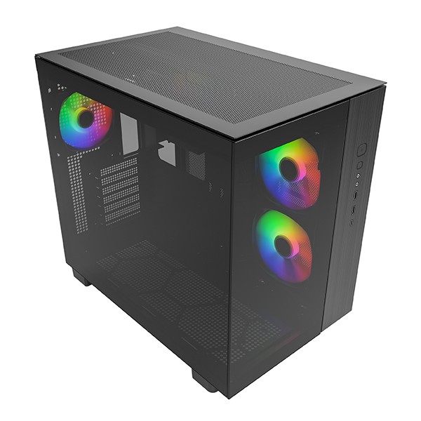 Case Montech KING 65 PRO Midi Tower Vetro Temperato Nero - Immagine 1