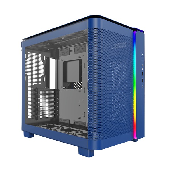 Case Montech KING 95 Midi-Tower Vetro Temperato ARGB Blu - Immagine 1