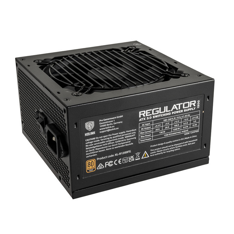 Alimentatore Kolink Regulator 80 PLUS Gold PSU ATX 3.0 PCIe 5.0 1200 W - Immagine 1