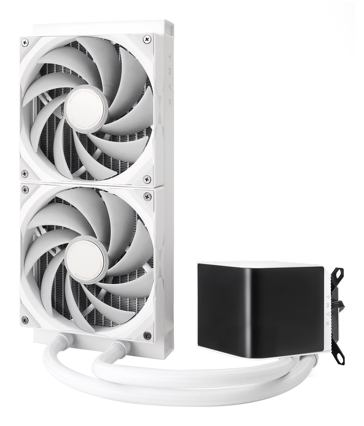 Dissipatore A Liquido TRYX PANORAMA 280mm LCD 3D Amoled Bianco - Immagine 1