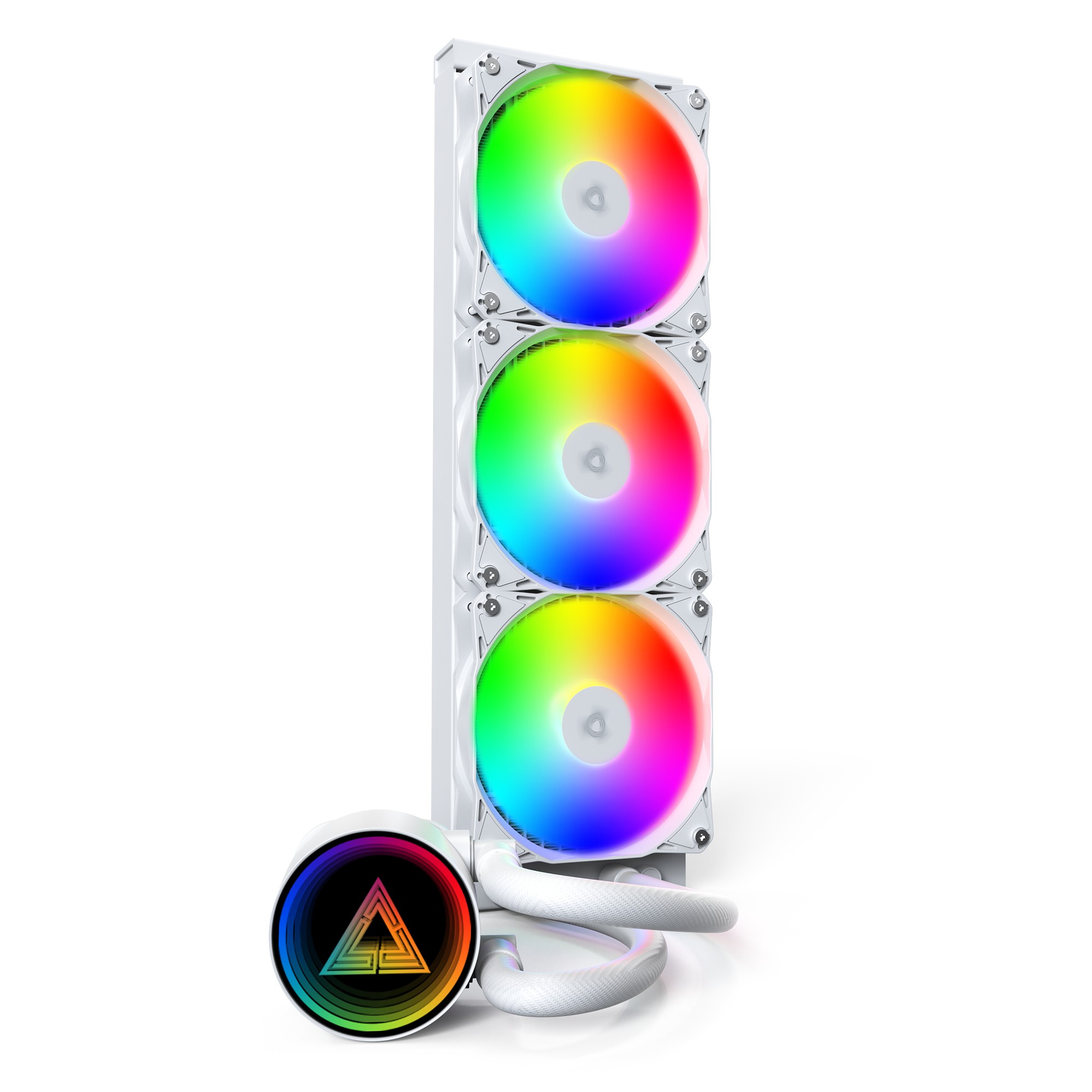 Dissipatore A Liquido Montech LightFlow ARGB 360mm Bianco - Immagine 1