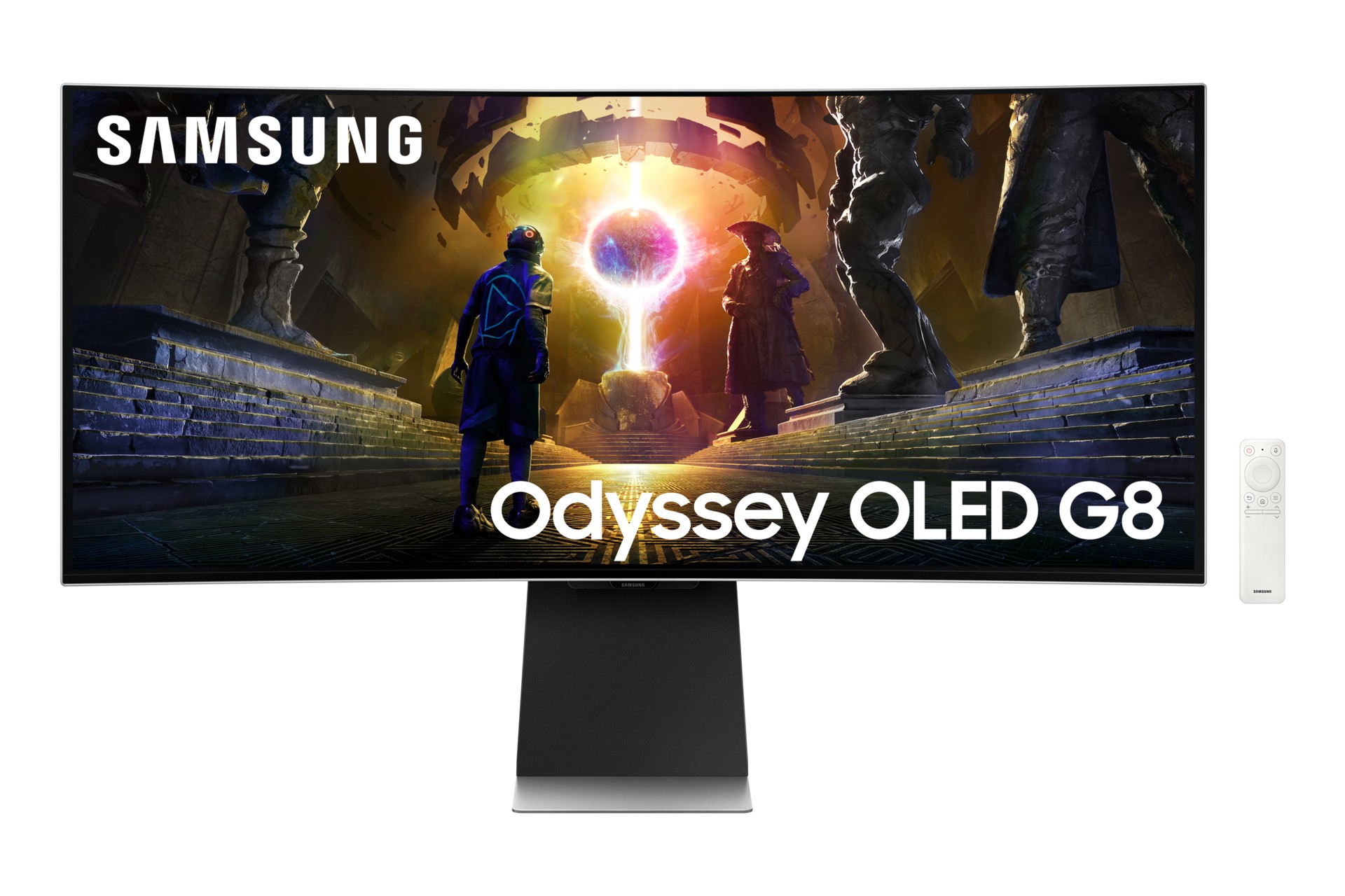 Monitor Samsung Odyssey OLED G8 S34DG850SU 34 Argento UWQHD USB-C Curvo Gaming Hub 175Hz - Immagine 1