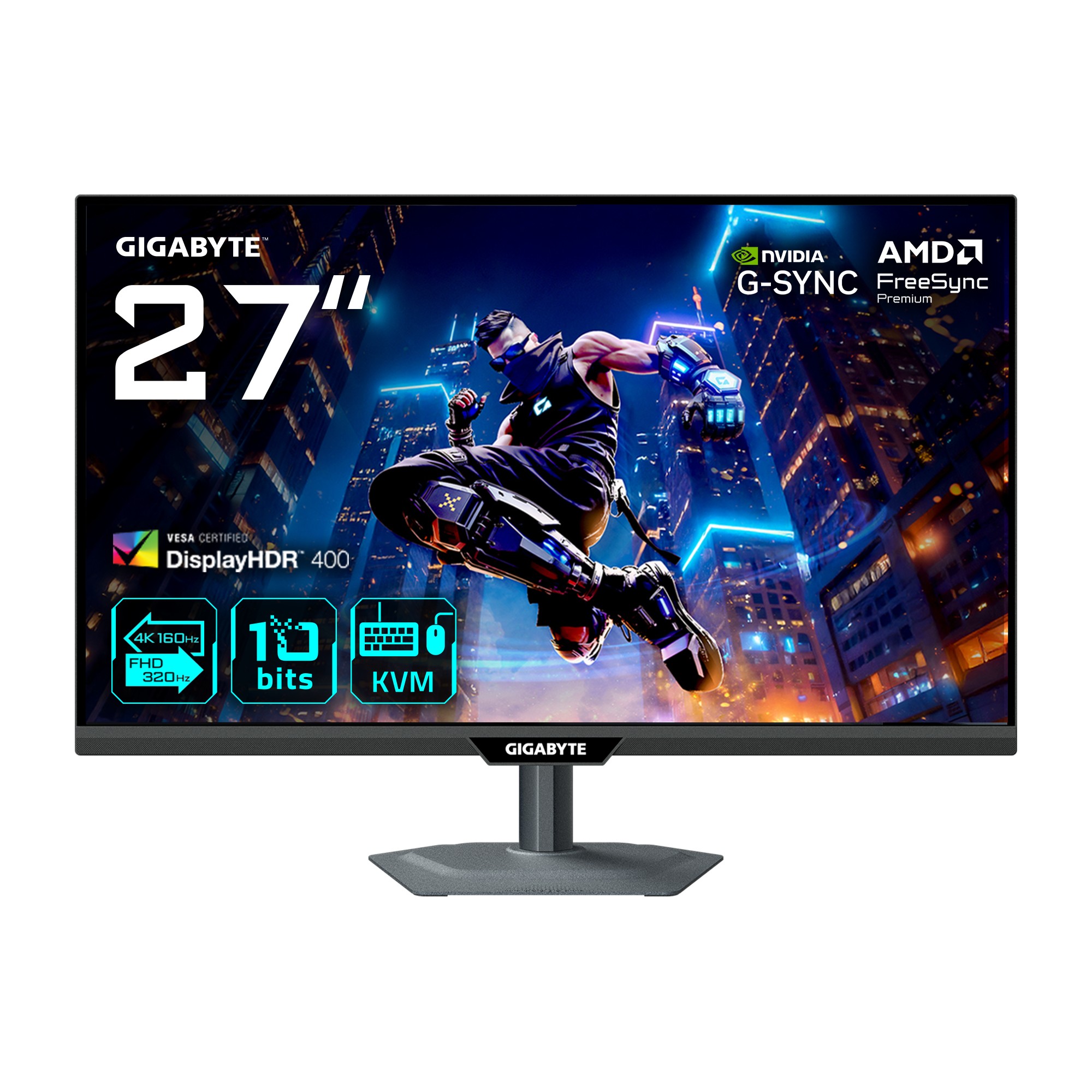 Monitor GIGABYTE M27UP 27'' 4K UHD Modalita' Doppia Nero - Immagine 1