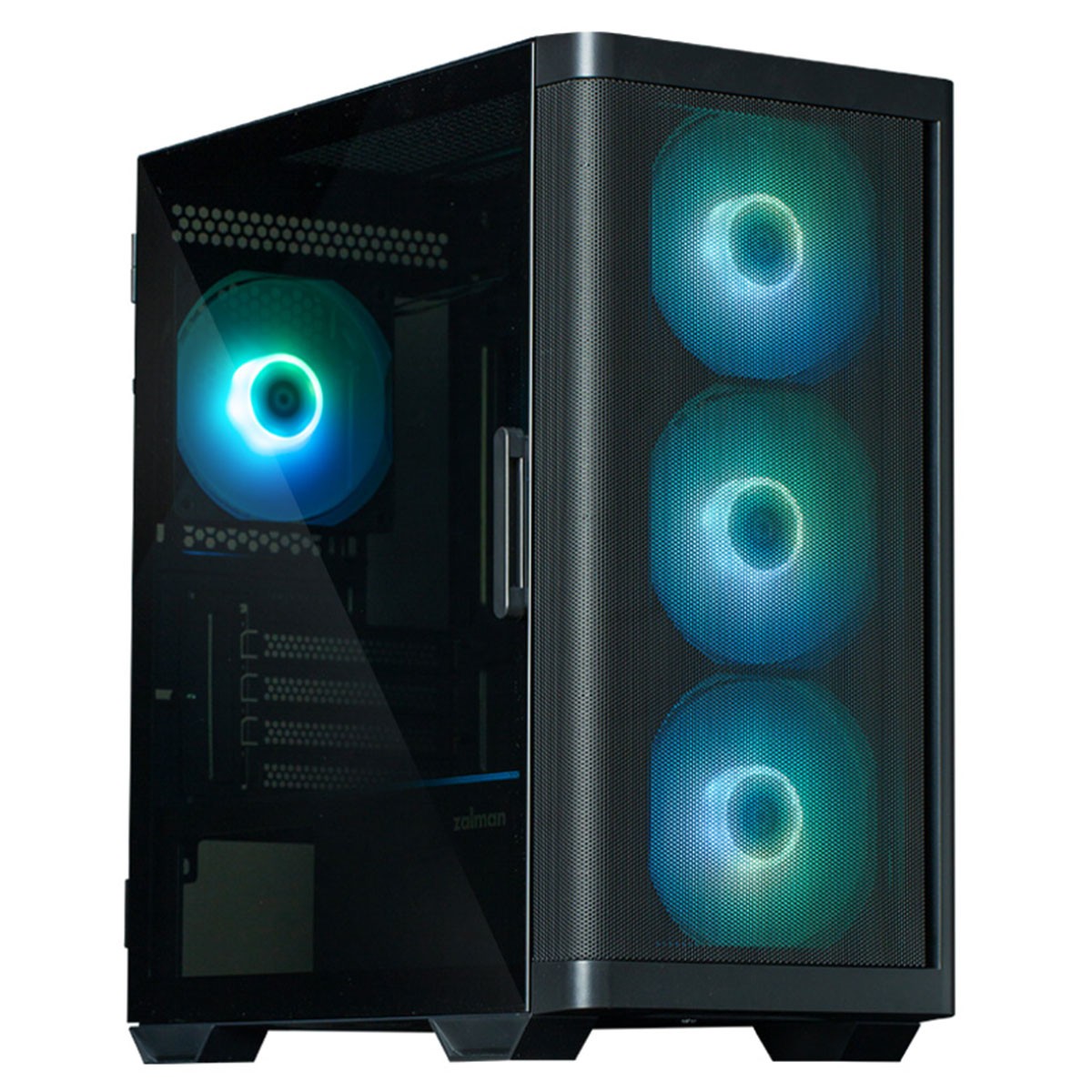 Case Zalman M4 Mini-Tower mATX RGB Vetro Temperato Nero - Immagine 1