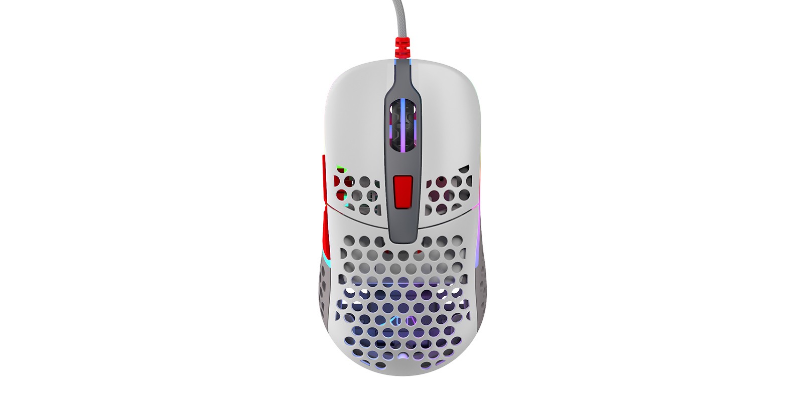 Mouse CHERRY Xtrfy M42 RGB Grigio/Rosso - Immagine 1