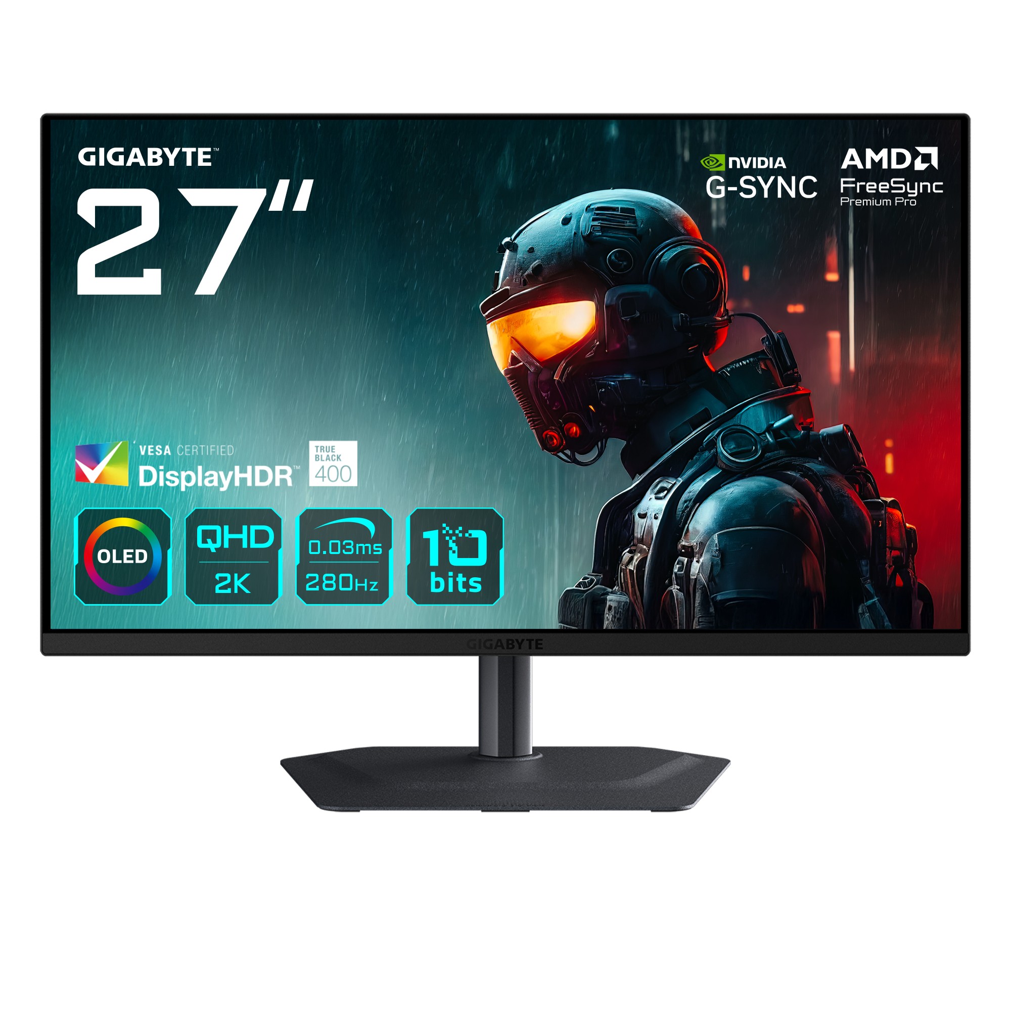 Monitor Da Gaming Gigabyte MO27Q2A QHD 27 280Hz QD-OLED FreeSync Premium Pro Nero - Immagine 1