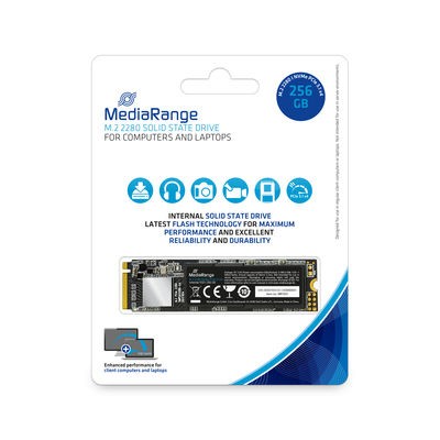 SSD MediaRange MR1031 256GB PCie 3.1 x4 20Gb/s NVMe, M.2 2280 Nero - Immagine 1