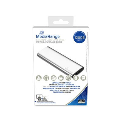 SSD Esterno MediaRange 120 GB USB-C 3.2 Gen 2 10 Gbit/s - Immagine 1
