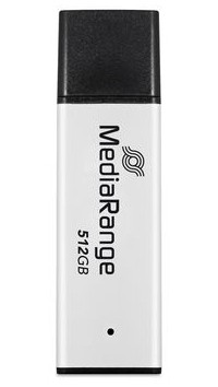Pendrive MediaRange High Performance 512 GB USB A 3.2 argento nero - Immagine 1
