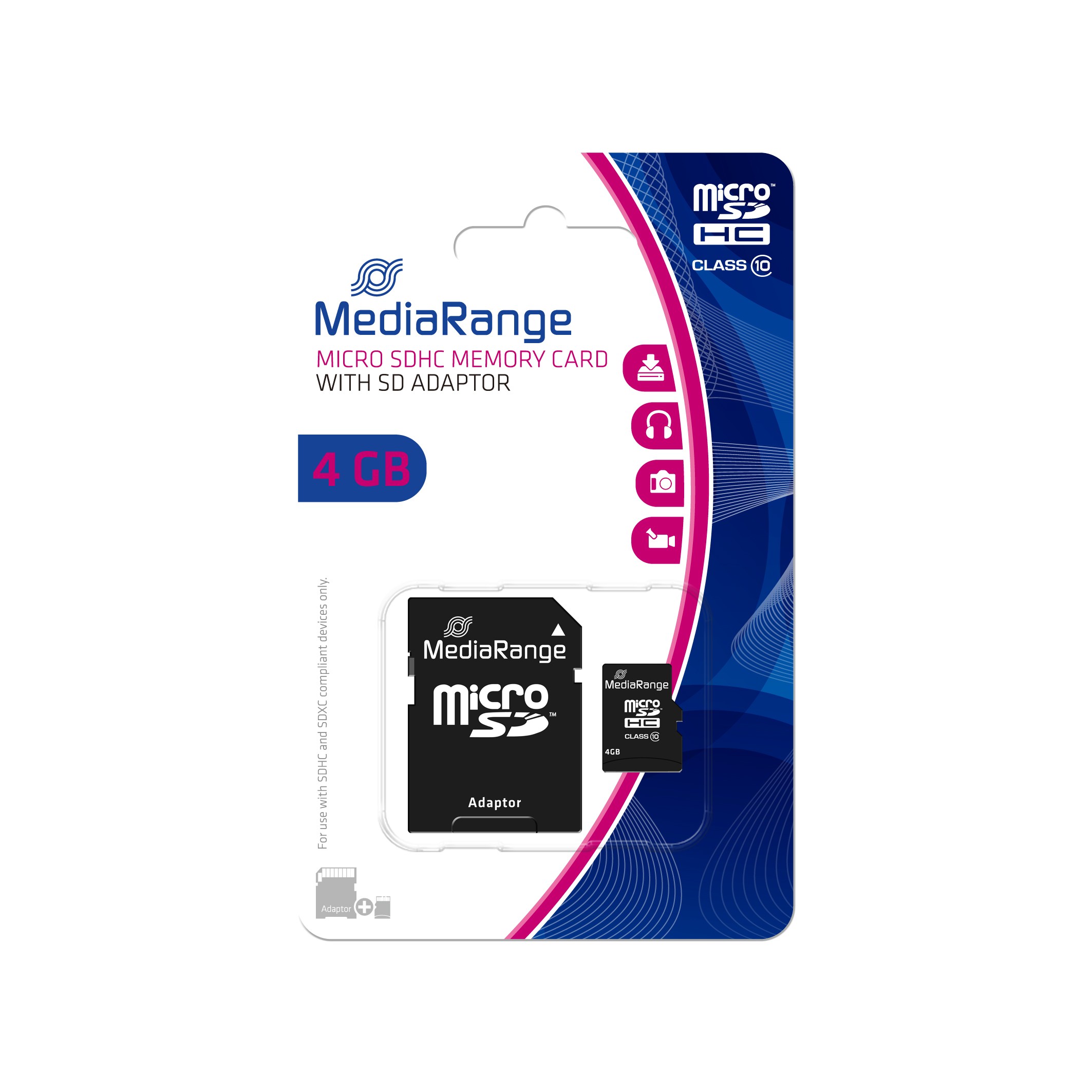 MICRO SDHC MEDIARANGE 4 GB - Immagine 1
