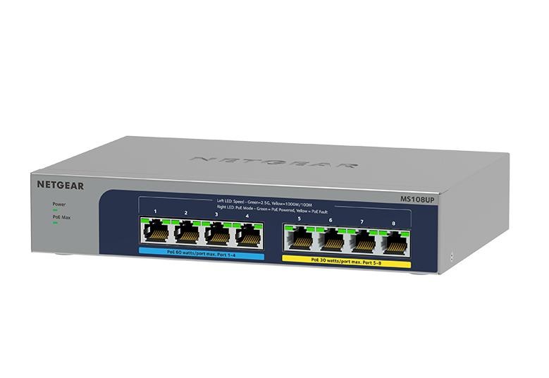 SWITCH NETGEAR MS108UP 8-Port Ultra 60 PoE - Immagine 1