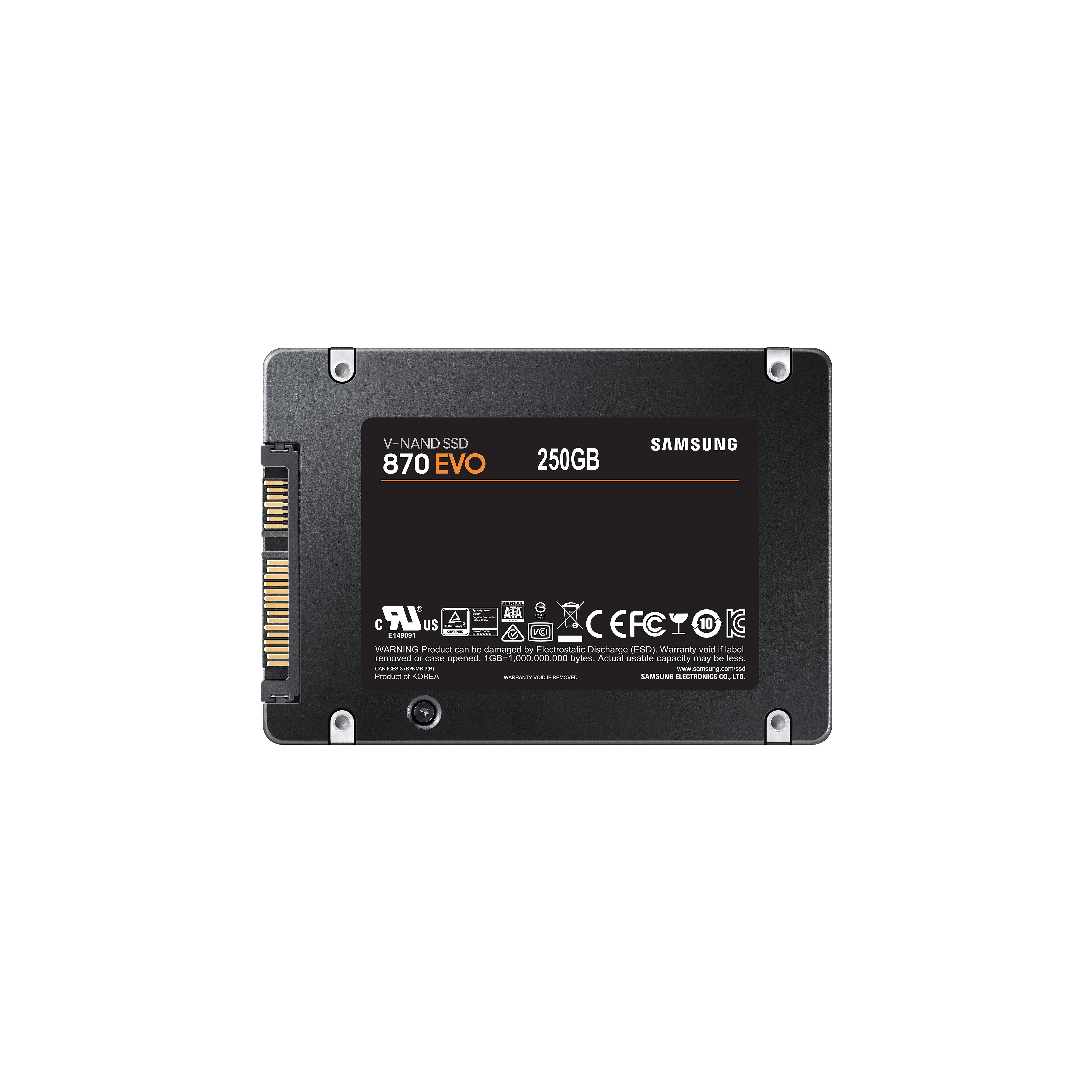 SSD SATA III Samsung 870 EVO 250 GB Nero - Immagine 1