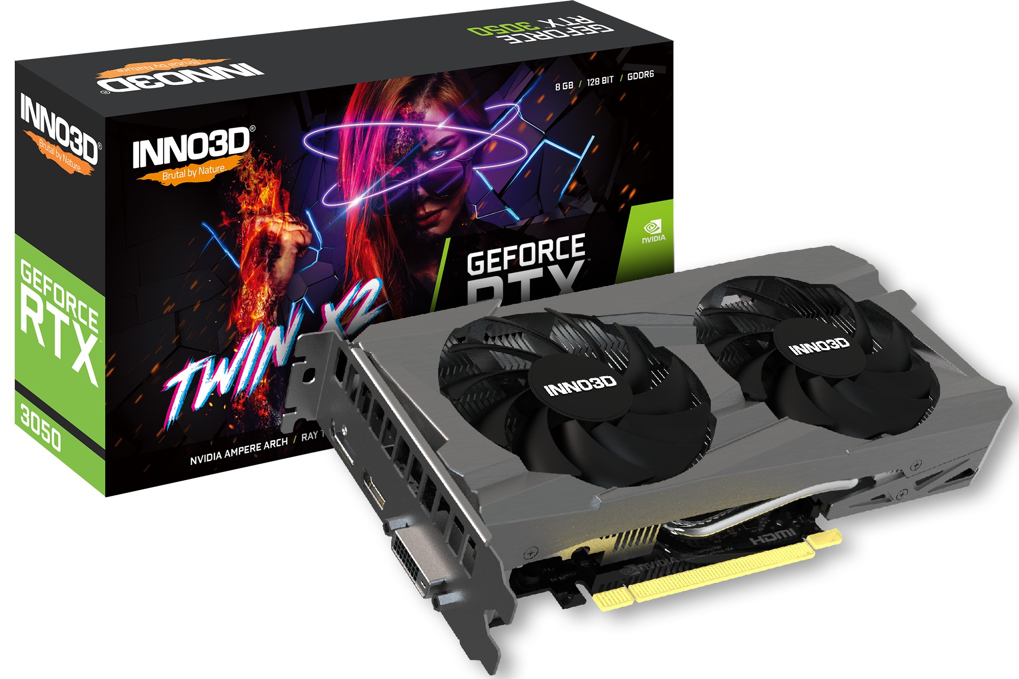 Scheda Video Inno3D GeForce RTX 3050 8GB Twin X2 - Immagine 1