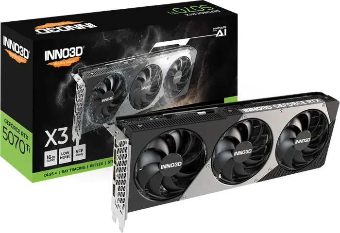 Scheda Video Inno3D Nvidia GeForce RTX 5070 Ti X3 16GB GDDR7 Nero - Immagine 1