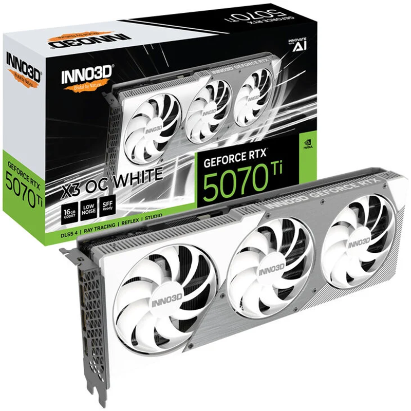 Scheda Video Inno3D Nvidia GeForce RTX 5070 Ti X3 16GB GDDR7 Bianco - Immagine 1