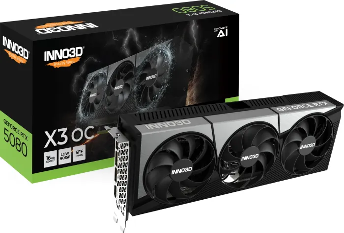 Scheda Video INNO3D Nvidia GeForce RTX 5080 X3 OC 16GB GDDR7 - Immagine 1