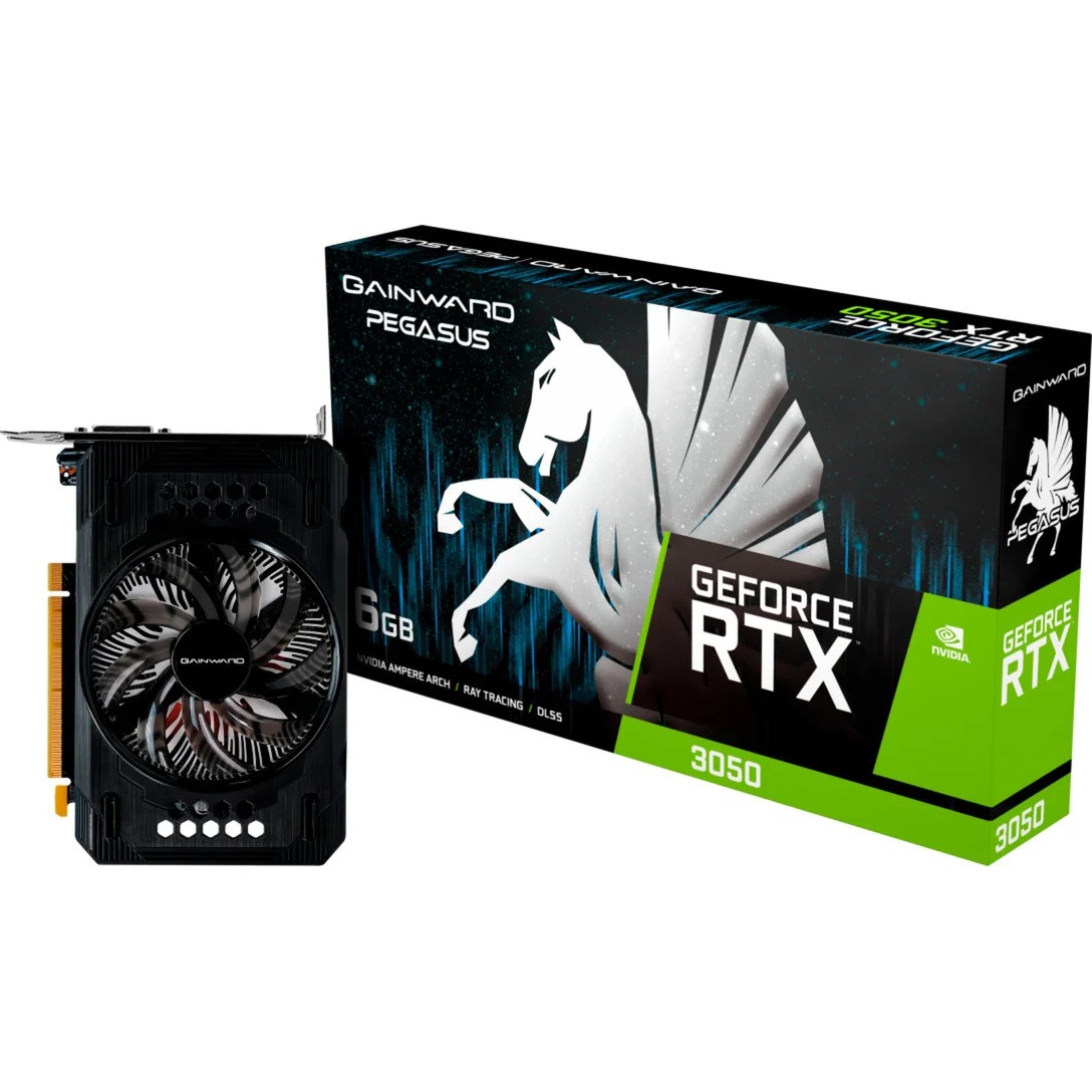 Scheda Video Gainward NVIDIA GeForce RTX 3050 Pegasus 6GB GDDR6 Nero - Immagine 1