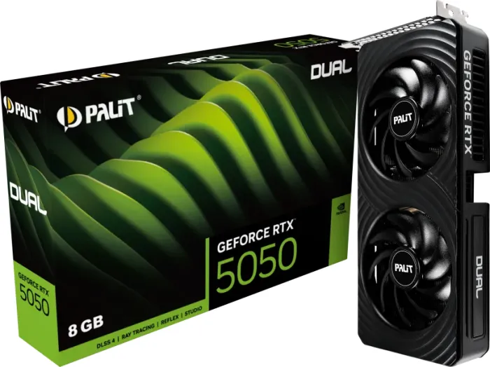 Scheda Video Palit NvidiaGeForce RTX 5050 8GB Dual Nero - Immagine 1