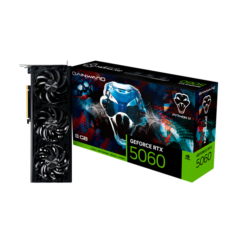 Scheda Video Gainward Nvidia GeForce RTX 5060 Python III 8GB GDDR7 Nero - Immagine 1