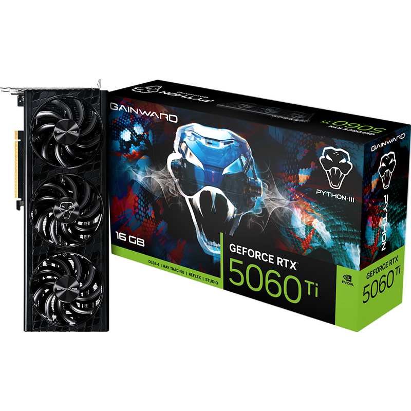 Scheda Video Gainward GeForce RTX 5060 Ti Python III NVIDIA 16 GB GDDR7 - Immagine 1