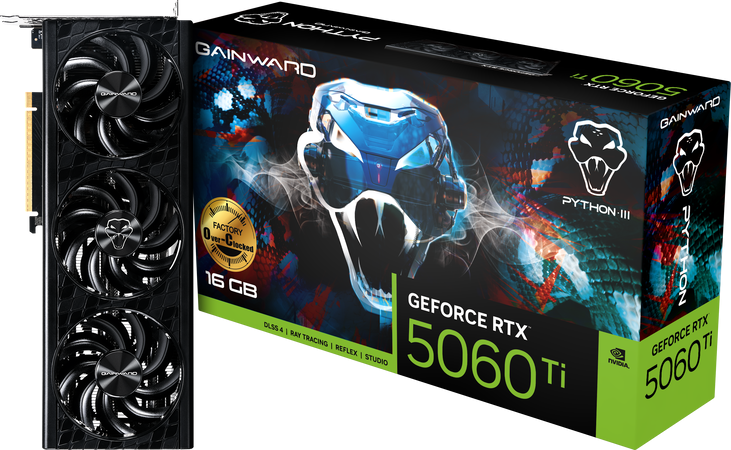 Scheda Video Gainward GeForce RTX 5060 Ti Python III OC 16GB GDDR7 - Immagine 1