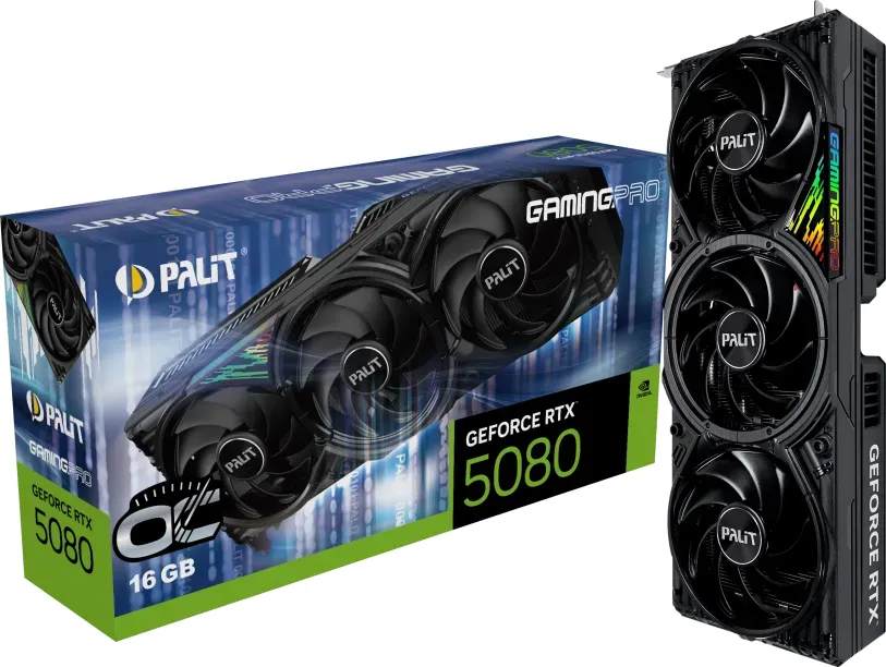 Scheda Video Palit NvidiaGeForce RTX 5080 GamingPro OC 16GB GDDR7 Nero - Immagine 1