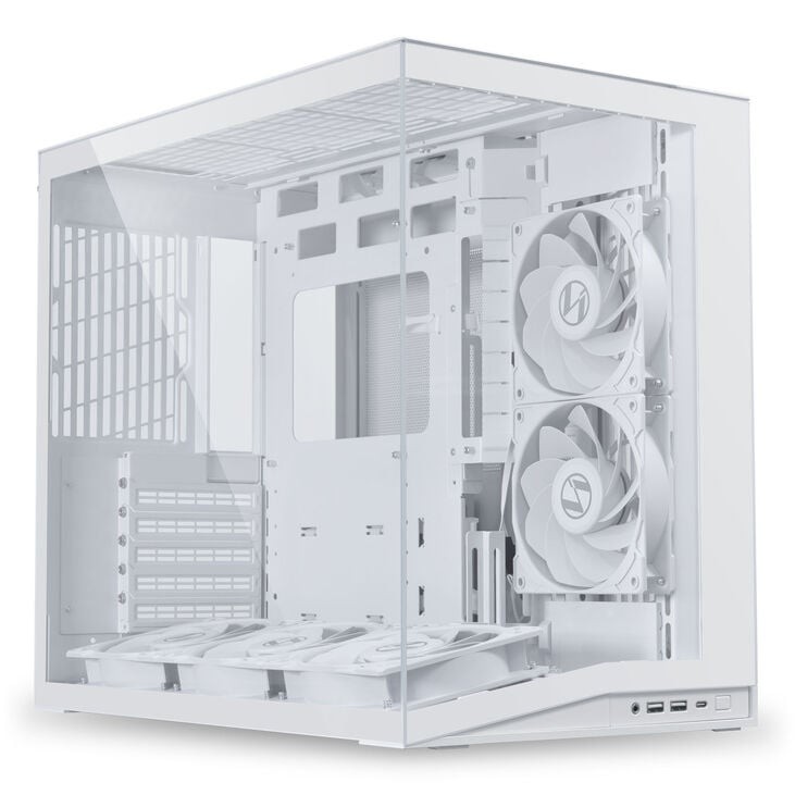 Case Lian Li O11 Dynamic Mini V2 Flow ATX Vetro Temperato Bianco - Immagine 1