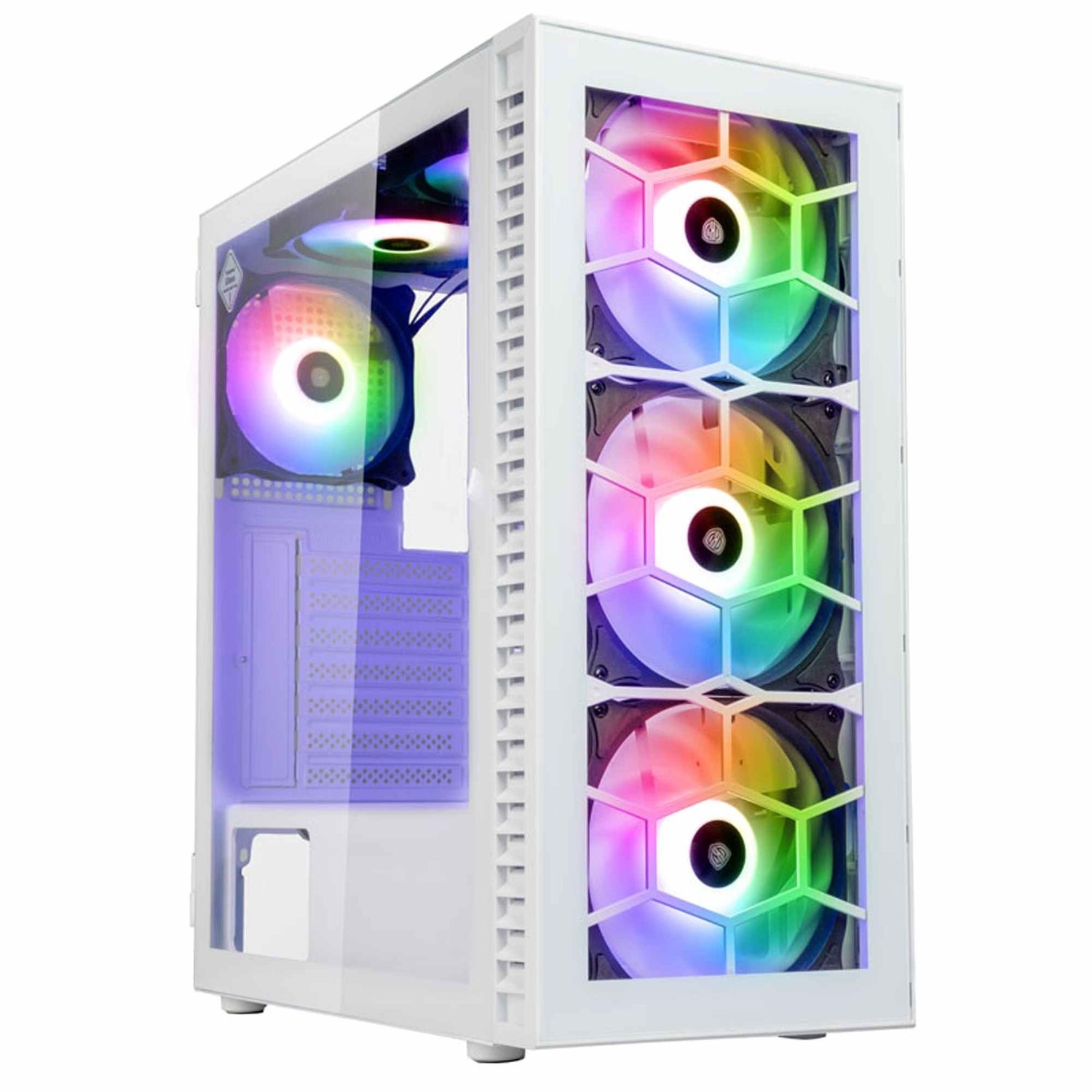 Case Kolink Observatory HF Glass ARGB Midi-Tower Bianco - Immagine 1