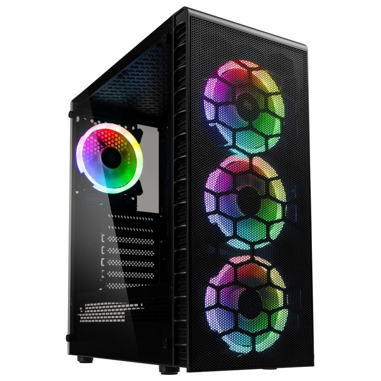 Case Kolink Observatory Lite Mesh RGB Midi Tower Nero - Immagine 1