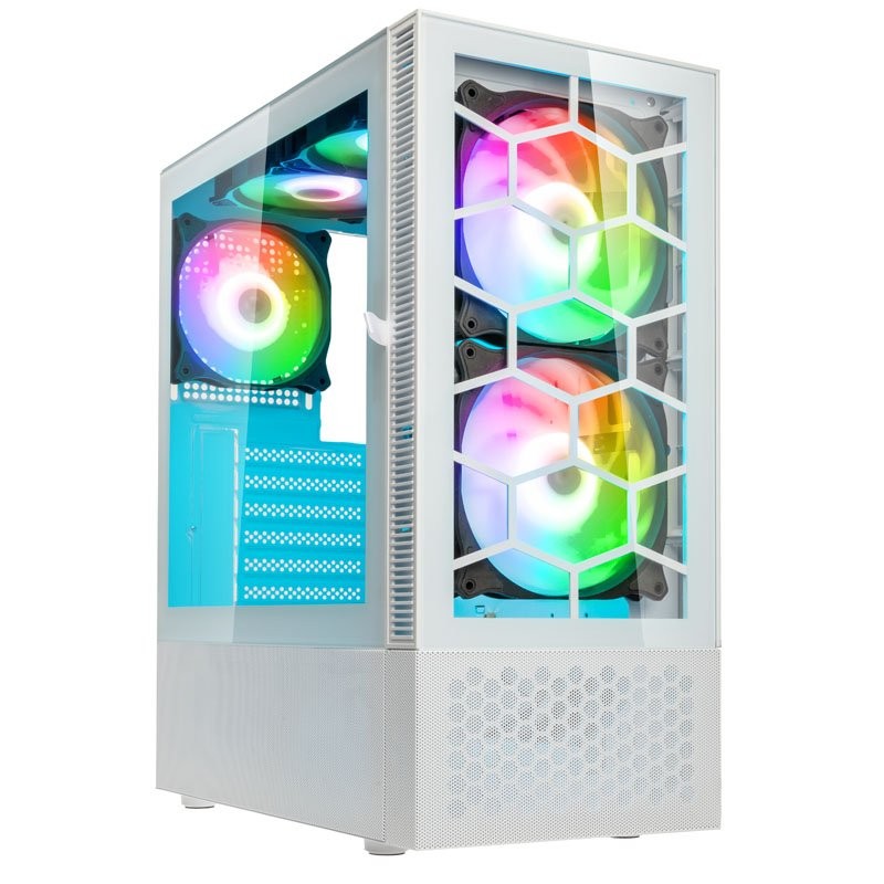 Case Kolink Observatory MX Glass ARGB Midi Tower Bianco - Immagine 1