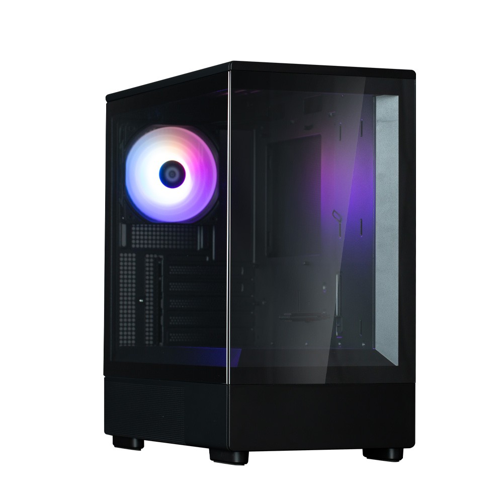 Case Zalman P10 Mini-Tower mATX RGB Vetro Temperato Nero - Immagine 1